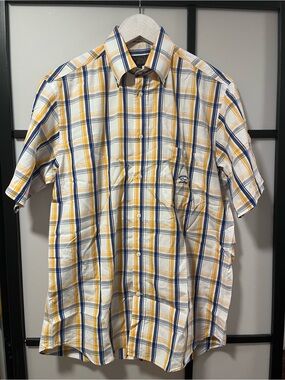 Paul & Shark Yachting Plaid Short Sleeve Button Down Shirt Size 40 / Medium